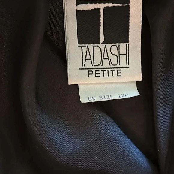 Tadashi sz 12P black shiny formal skirt gorgeous great pre owned condition - Picture 4 of 7